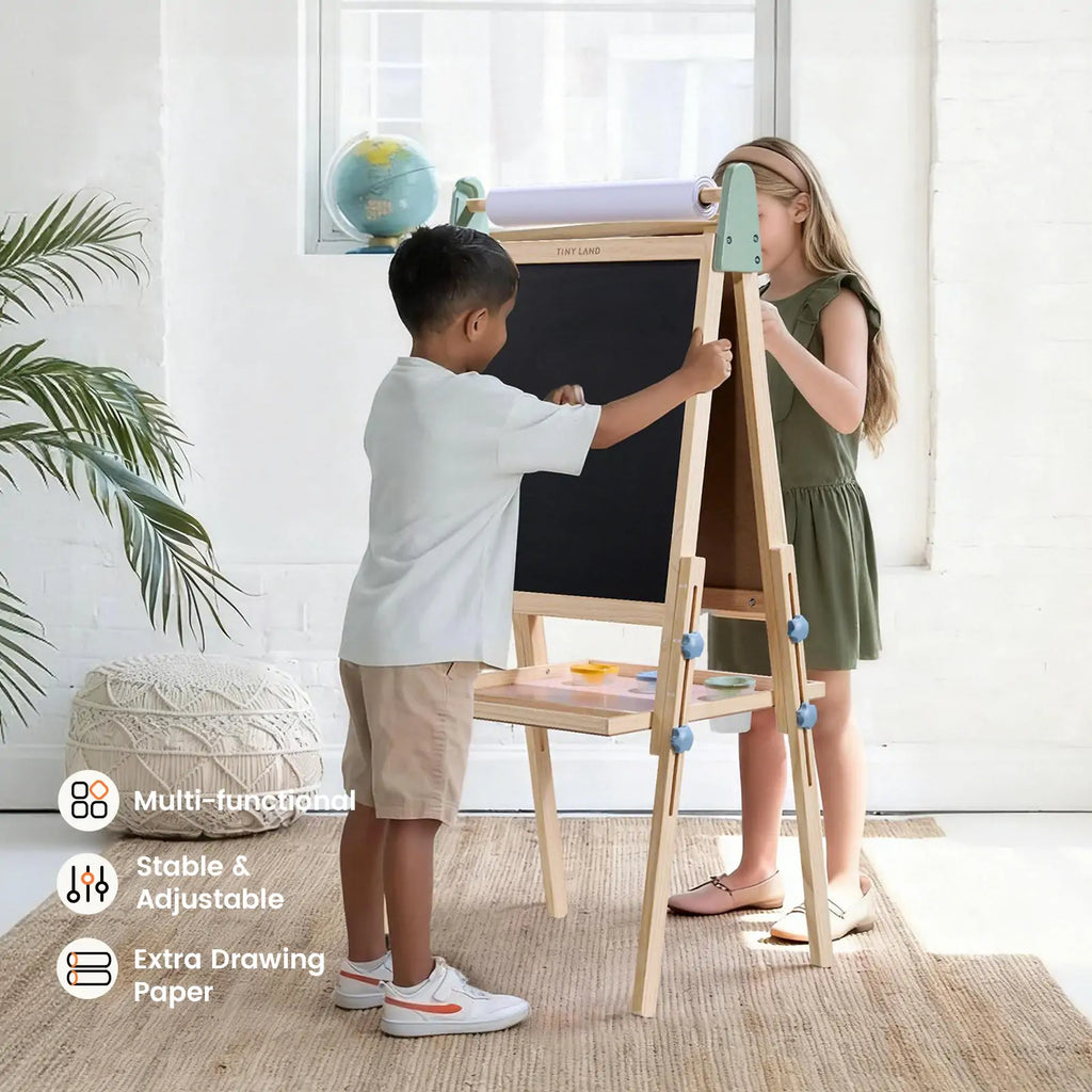Chevalet d'art 3-en-1 Tiny Land® pour enfants