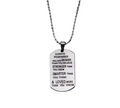 Men’s Inspirational Dog Tag Necklace – Stainless Steel “Always Remember” Quote – 24” Ball Chain