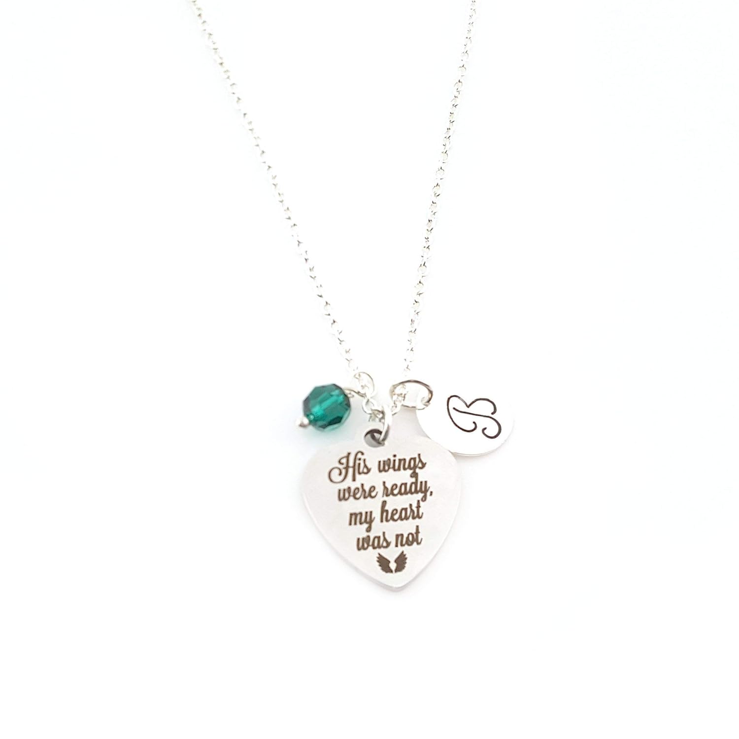 Ses ailes étaient prêtes, mais pas mon cœur – Collier commémoratif personnalisé en argent sterling