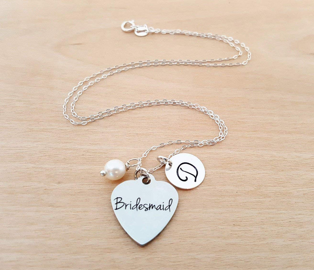 Collier Breloque Demoiselle d'honneur – Argent Sterling Personnalisé