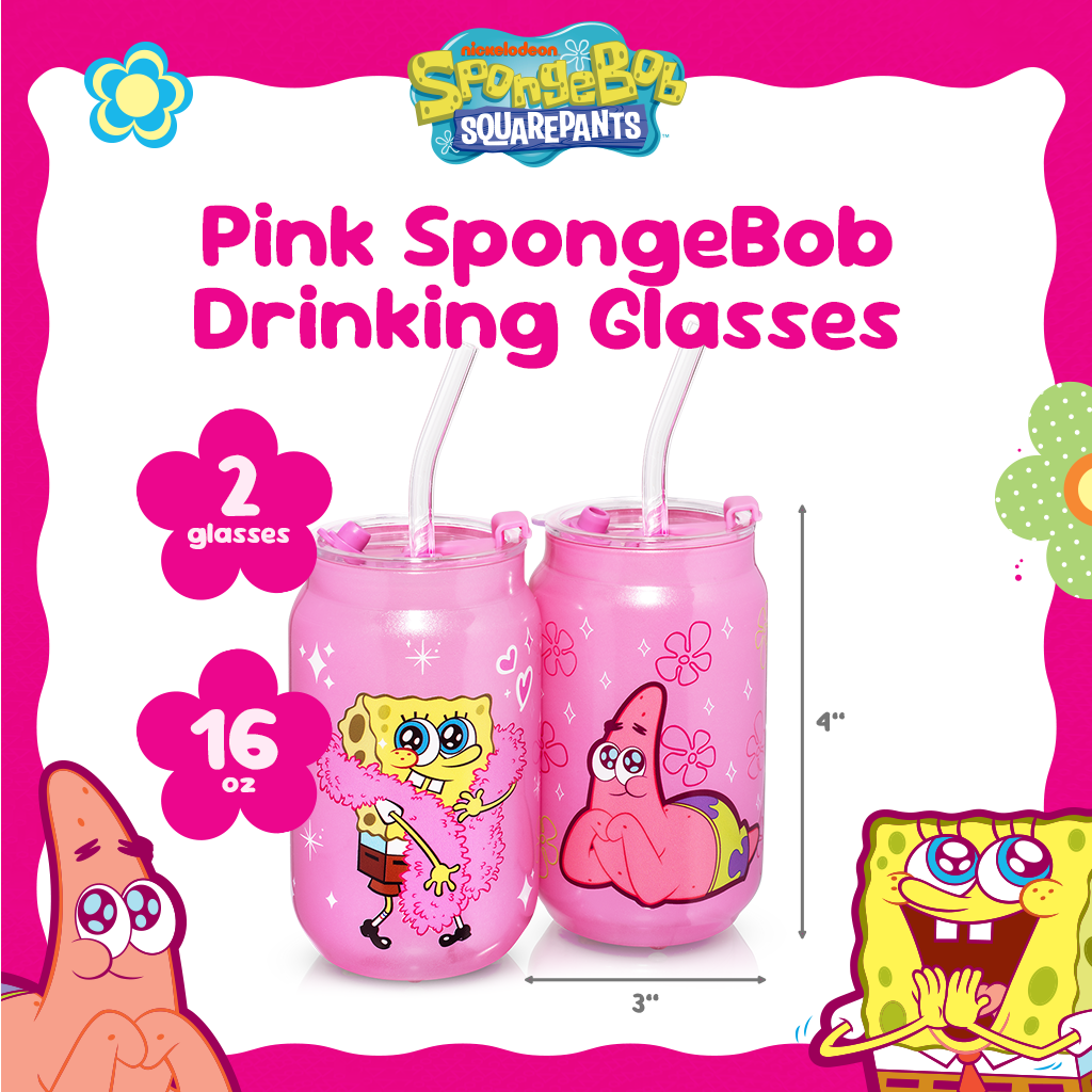 Verres Bob l'éponge - Rose