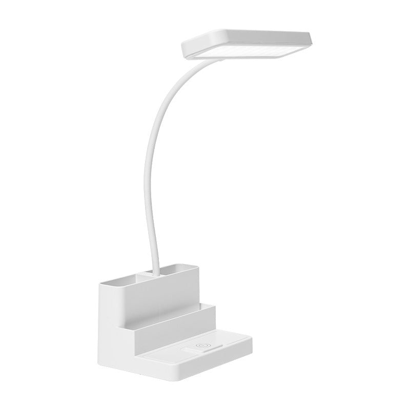Lampe de Table LED avec Rangement pour Stylo, Protection des Yeux, Gradation Continue, Lampe de Bureau pour Étude, Enfants, Lampe de Chevet LED Intelligente, Lumière Décorative, Lampes d'Étude Mignonnes pour Décoration de Chambre