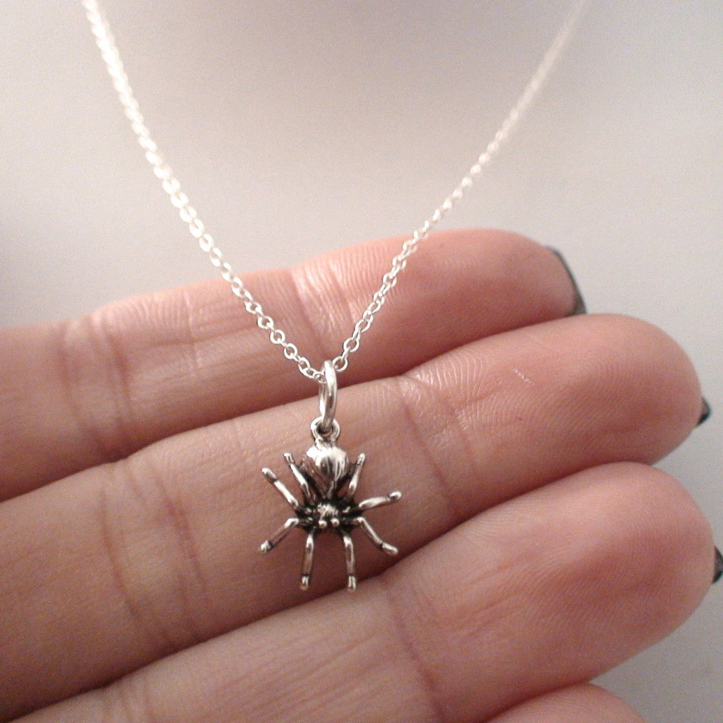 Mini collier araignée – Breloque en argent sterling sur chaîne de 40 cm