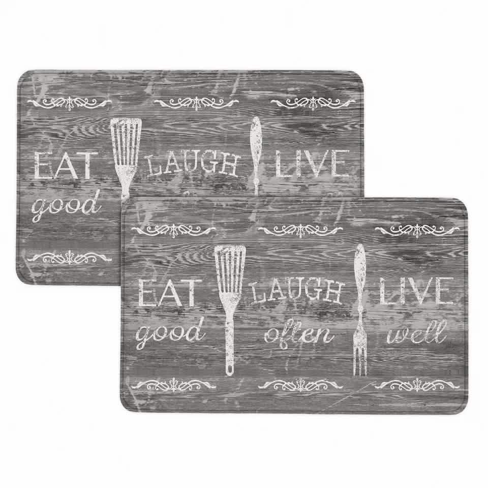 Tapis de cuisine surdimensionné anti-fatigue en mousse Bibb Home 50,8 x 91,4 cm