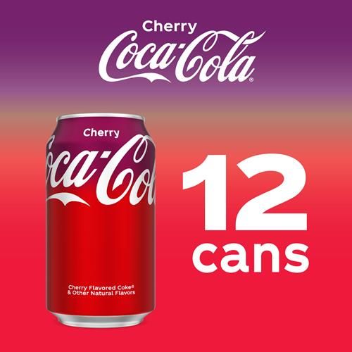 Coca-Cola Cherry Coke Soda, 355 ml (Paquet de 12)