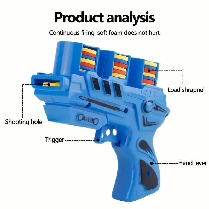 Pistolet-jouet souple en forme de soucoupe volante