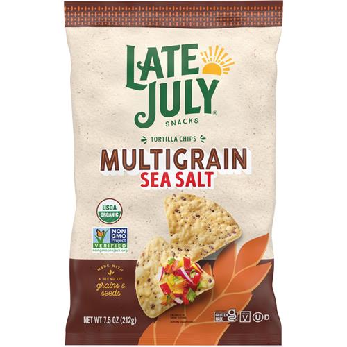Late July, Tortilla Chips Biologiques Multigrains et Sel Marin, 212g