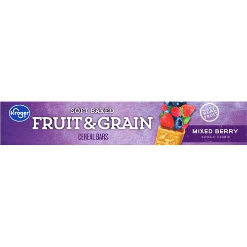 Barres de petit-déjeuner aux fruits et céréales, baies mélangées Kroger, 8 unités