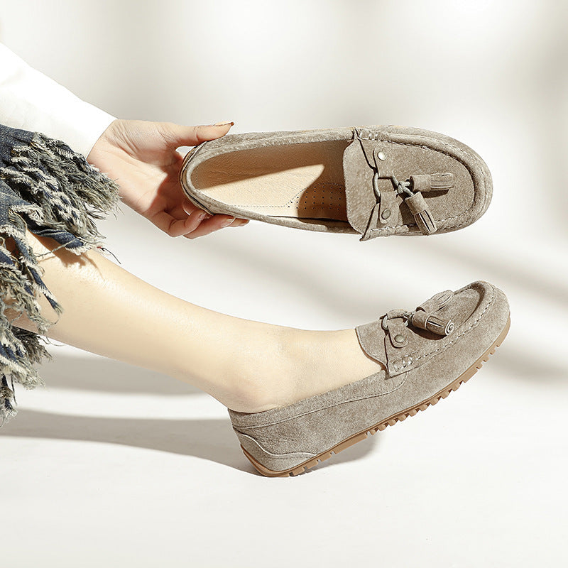 Mocassins plats souples et antidérapants à enfiler — Chaussures confortables pour femmes
