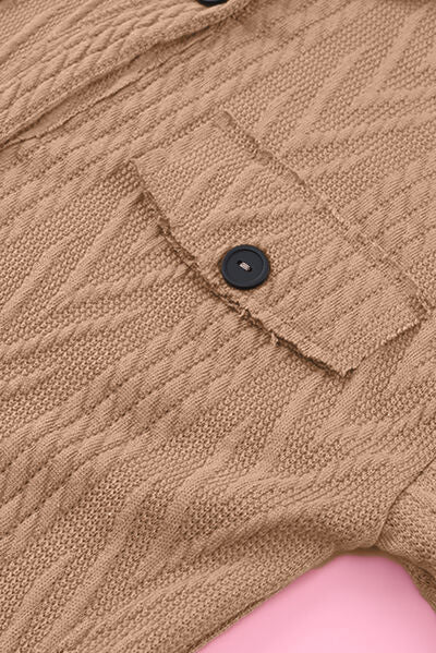 Veste femme rétro Camel à épaules tombantes et boutonnage intégral