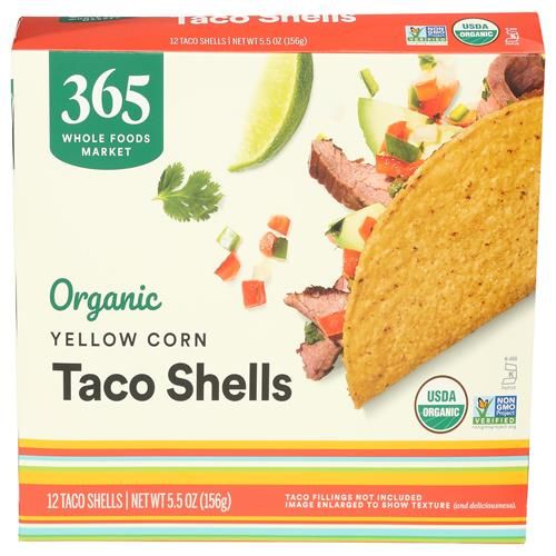 Whole Foods Market Coquilles à tacos jaunes biologiques, 5,5 oz