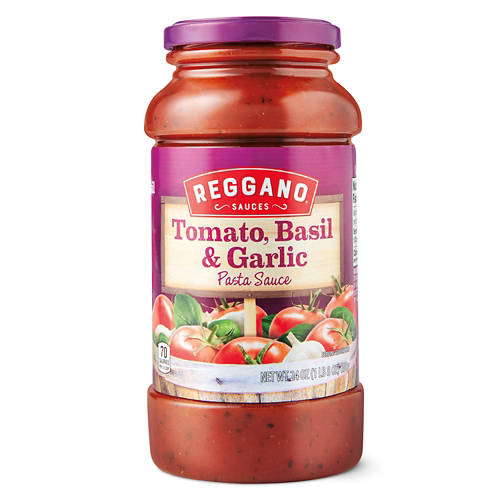 Sauce pour pâtes Reggano tomate, basilic et ail, 680 g