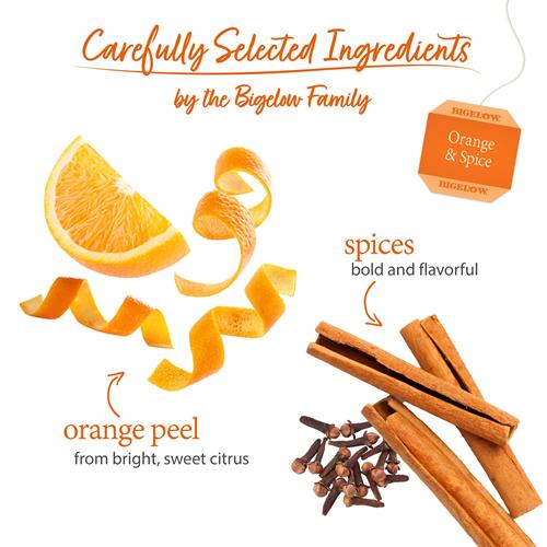 Thé Orange et Épices Bigelow, 20 sachets