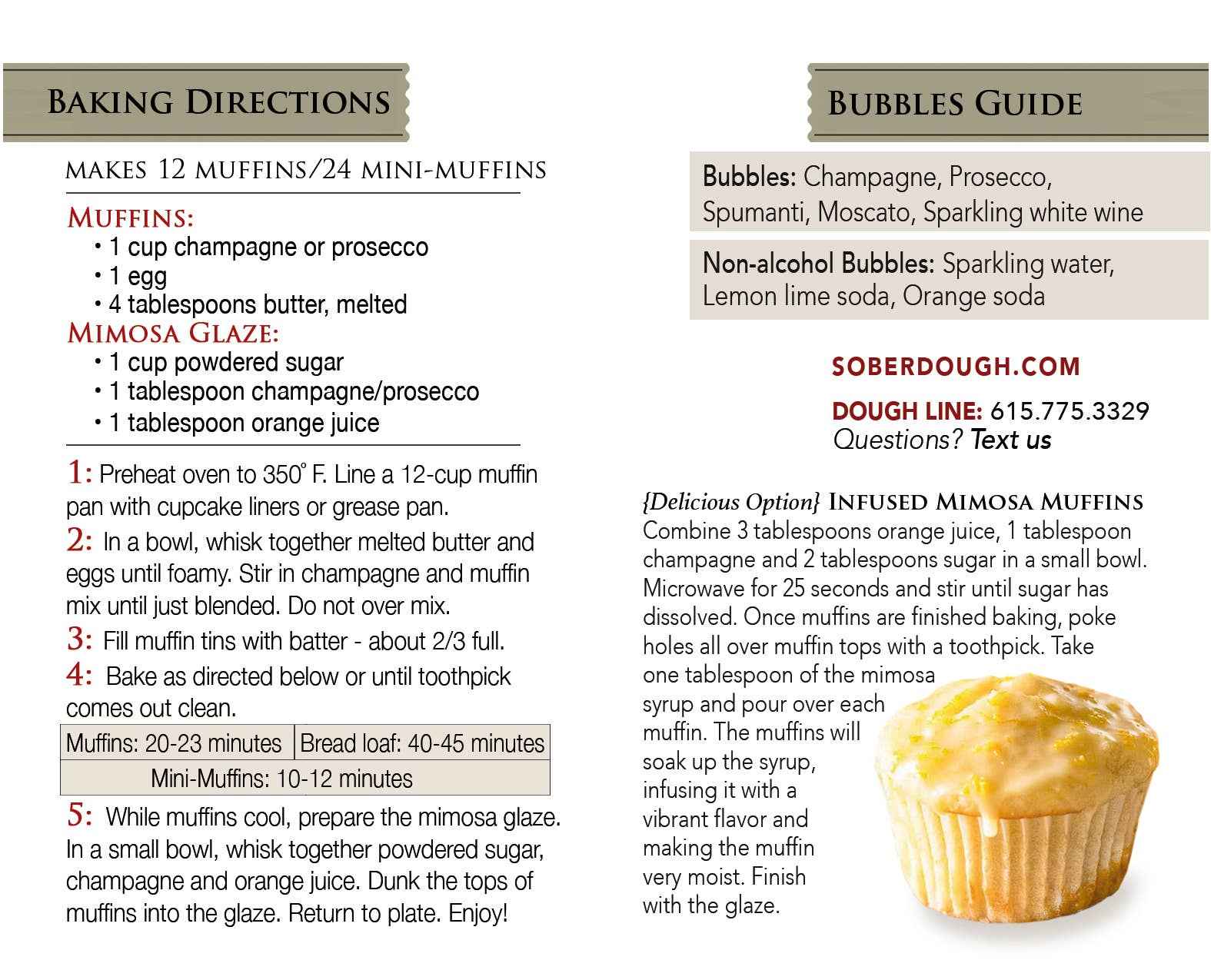 Pain à la bière du Texas - Muffins au mimosa