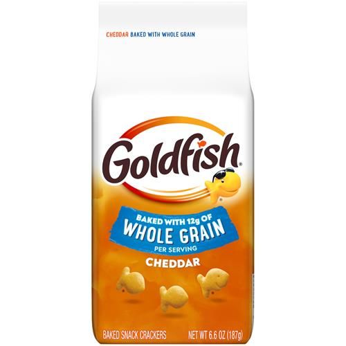 Biscuits salés au cheddar Goldfish de Pepperidge Farm, cuits au four avec des grains entiers, 187 g