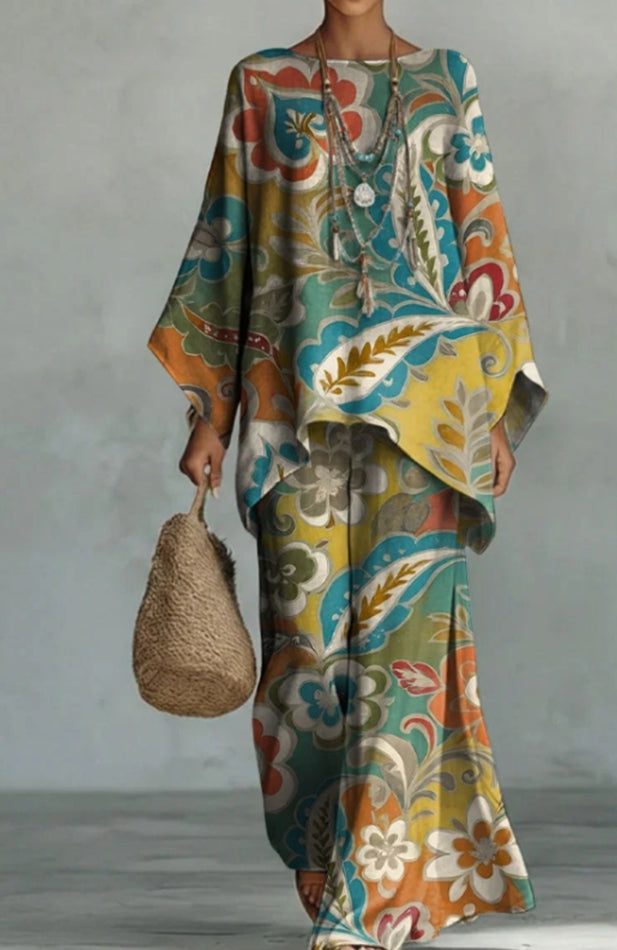 Robe décontractée imprimée colorée pour femme
