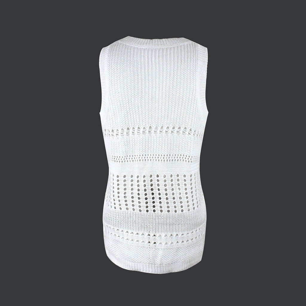 Débardeur fin uni blanc pour femme
