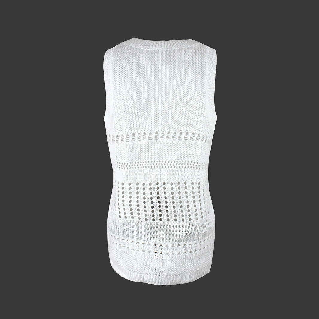 Débardeur fin uni blanc pour femme
