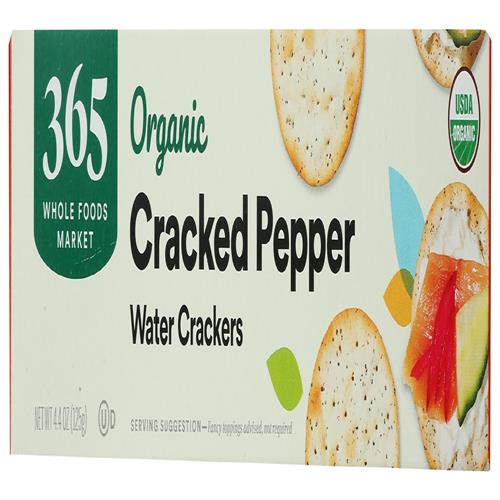 Whole Foods Market, Craquelins à l'eau biologiques poivre concassé, 125 g