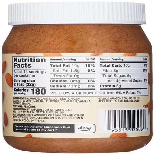 Beurre d'amande Aplenty à la cannelle, 453 g