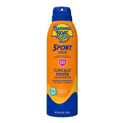 Banana Boat Sport Ultra Spray solaire FPS 50, 170 g | Banana Boat Spray solaire FPS 50, sans oxybenzone, écran solaire sport, résistant à l'eau, 170 g -