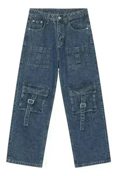 Jean cargo homme taille mi-haute