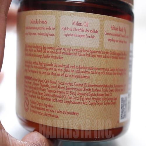 Masque hydratant intensif au miel de Manuka et à l'huile de Mafura Sheamoisture, 340 g