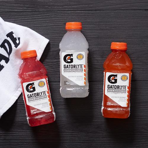 Boisson électrolytique Gatorlyte Rapid Rehydration, saveur orange, bouteille de 5 oz liq.