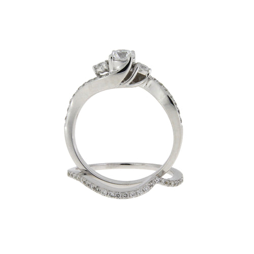 .70ct Diamond Engagement Ring Set 14KT White Gold