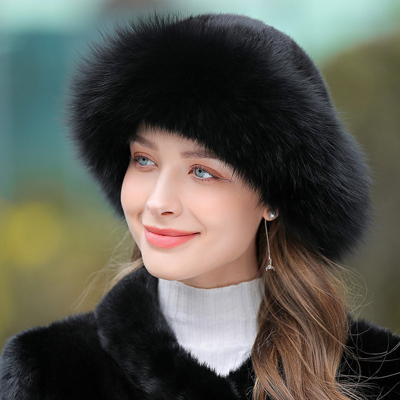 Chapeau chaud en fourrure pour femme – Chapeau de protection contre le froid en hiver