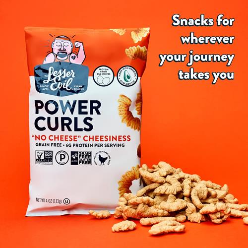 Lesserevil Power Curls œuf et fromage, 113 g