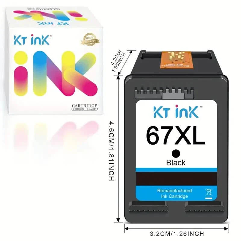 Cartouche d'encre haute capacité 67XL pour imprimantes HP DeskJet et Envy