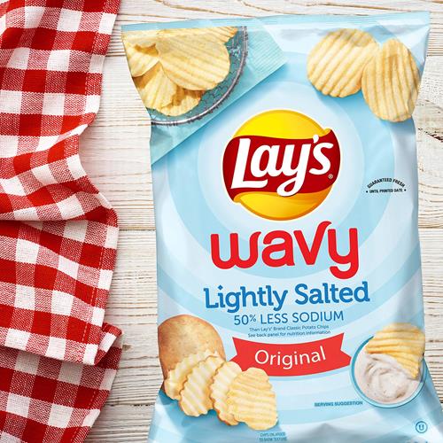 Croustilles Lay's, collations légèrement salées, sac de 7,75 oz
