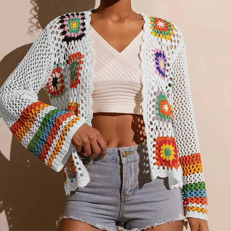 Gilet élégant en crochet pour femme