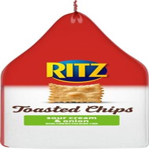 Craquelins Ritz Toasted Chips saveur crème sure et oignon, amuse-gueules, 230 g