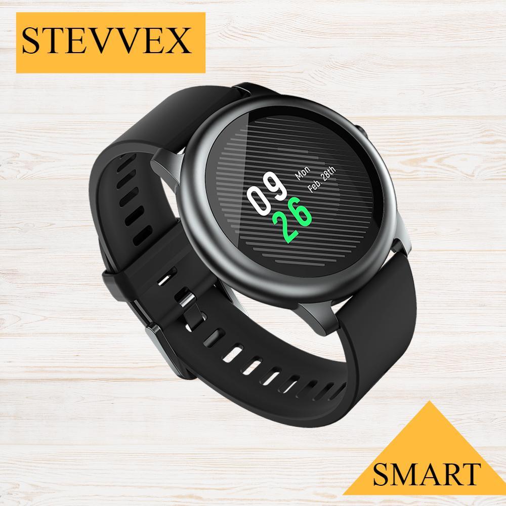 STEVVEX Montre Intelligente Solaire Sport Métal Moniteur Fréquence Cardiaque Sommeil IP 68 Étanche iOS Android Version Mondiale