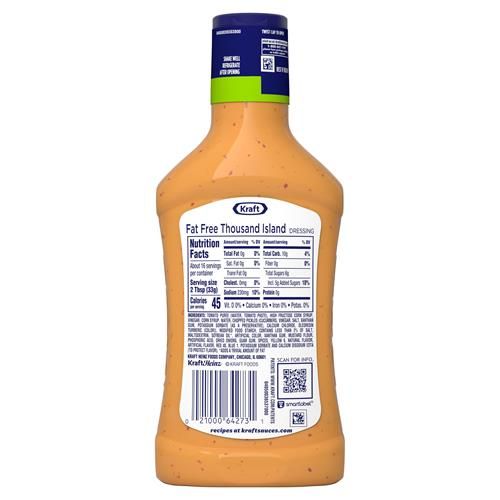 Vinaigrette sans matières grasses Thousand Island Kraft (bouteille de 473 ml)