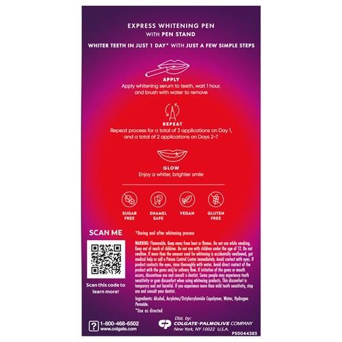 Colgate Optic White Express Stylo Blanchissant Dents 35 Traitements, Sans Danger Pour L'émail, Conçu Pour Ne Pas Provoquer de Sensibilité Dentaire, 2,3 g