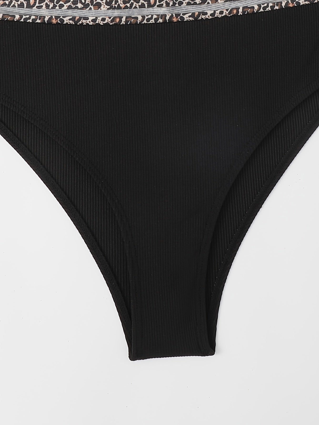 Maillot de Bain Deux Pièces Femme Bikini Taille Haute Bandeau Imprimé Léopard – Ensemble Bikini Super Élastique avec Détails en Maille Séduisants et Coupe Flatteuse – Maillot de Bain Chic Imprimé Animal pour la Plage, la Piscine et les Vacances d'Été