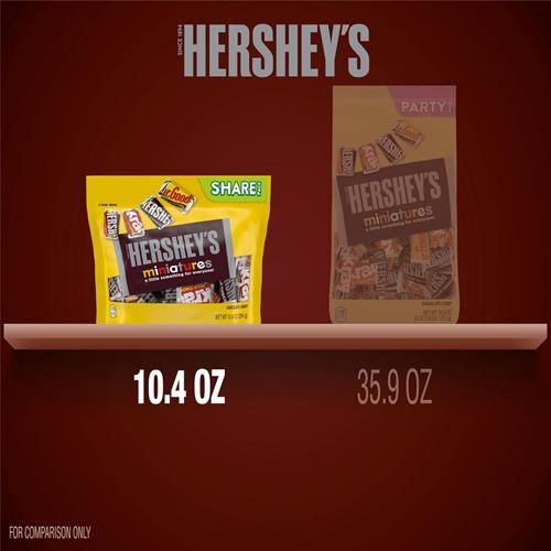 Hersheys Miniatures Bonbons au chocolat assortis, paquet familial, 295 g