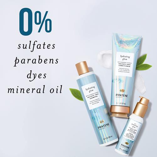 Revitalisant sans sulfates Pantene, hydrate les cheveux secs et abîmés, mélanges de nutriments à l'essence de baobab, sans danger pour les cheveux colorés, 236 ml