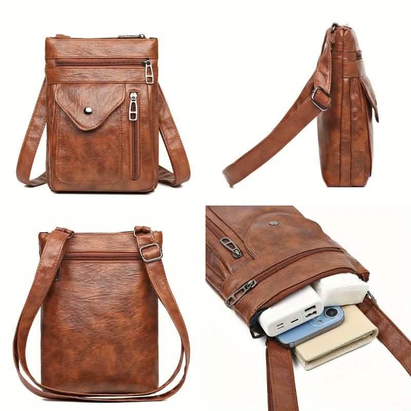 Sac Bandoulière Vintage en Cuir pour Femme