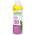 Alba Botanica Spray Solaire Enfants Visage et Corps, Fruits Tropicaux, Large Spectre FPS 50, Résistant à l'eau, Flacon de 147 ml