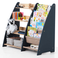 Étagère Montessori 2-en-1 pour Livres et Jouets