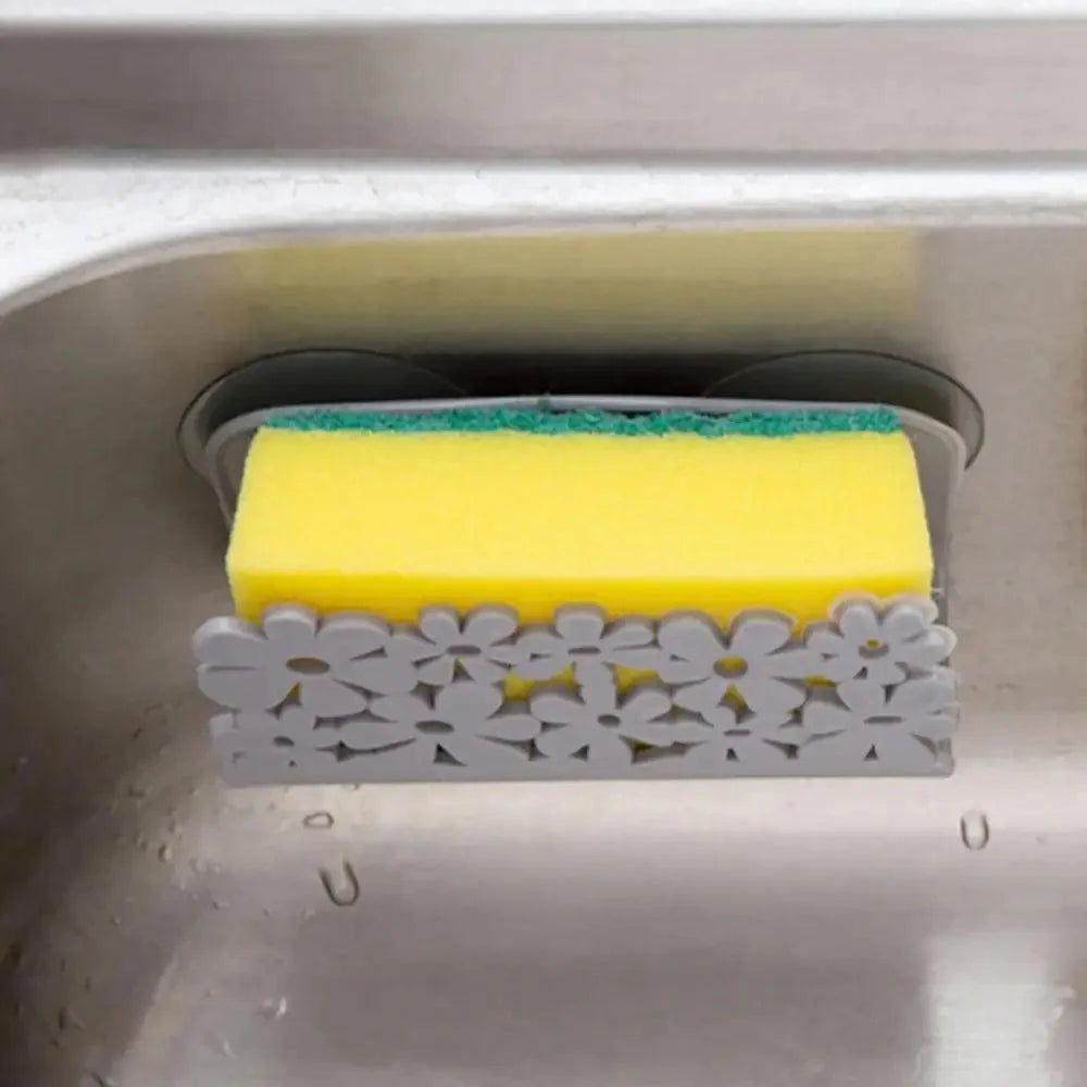 Support de séchage durable pour cuisine et salle de bain, lot de 2, support de rangement à ventouse pour éponges d'évier de toilette, support à ventouse pour torchons, support de rangement pour brosses et savon