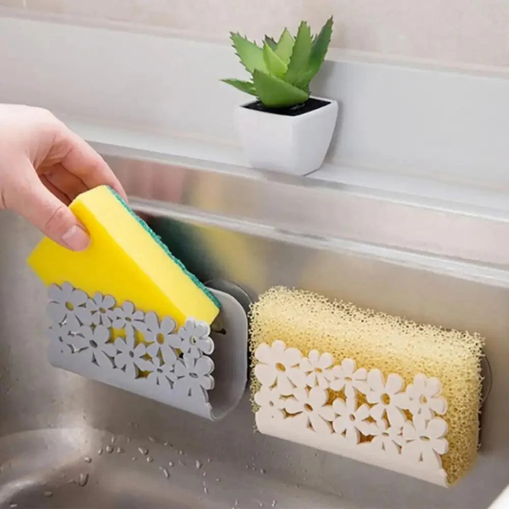 Support de séchage durable pour cuisine et salle de bain, lot de 2, support de rangement à ventouse pour éponges d'évier de toilette, support à ventouse pour torchons, support de rangement pour brosses et savon