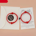 2 bracelets de couple magnétiques, pendentif cœur, bijoux, bracelets en corde tressée porte-bonheur, bracelets d'attraction mutuelle, bracelets vœux d'amour éternel, cadeaux bijoux pour petit ami, petite amie, meilleur(e) ami(e).