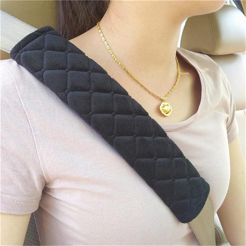 2 protège-ceintures de sécurité moelleux pour l'épaule – Housse de ceinture douce et confortable en velours pour adultes, jeunes, enfants, voiture, camion, SUV, avion, sangles de sac à dos, protège-sangle de ceinture de sécurité pour voiture