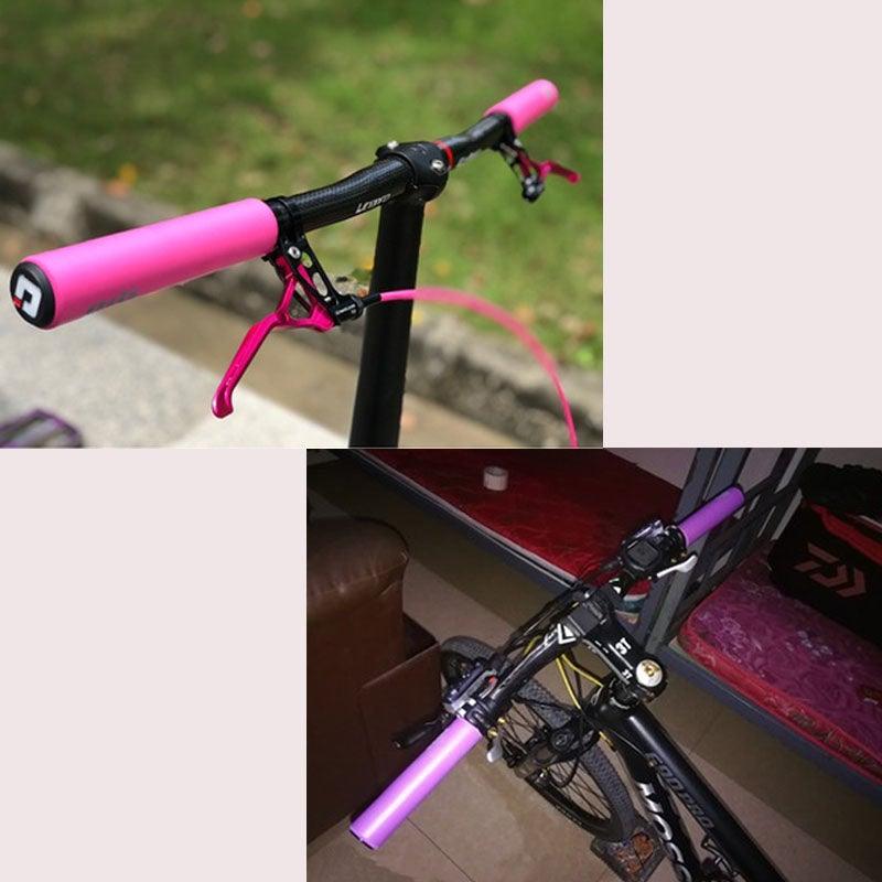 2 poignées de vélo en silicone antidérapantes et absorbant les chocs pour VTT, en gel de silice, super légères, antidérapantes, antichoc, avec blocage, pour cyclisme