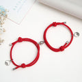 Lot de 2 bracelets magnétiques en alliage pour couple, avec boule d'attraction créative en acier inoxydable, bracelets d'amitié, promesses d'amour éternel, cadeaux de bijoux pour petit ami, petite amie, meilleur(e) ami(e)
